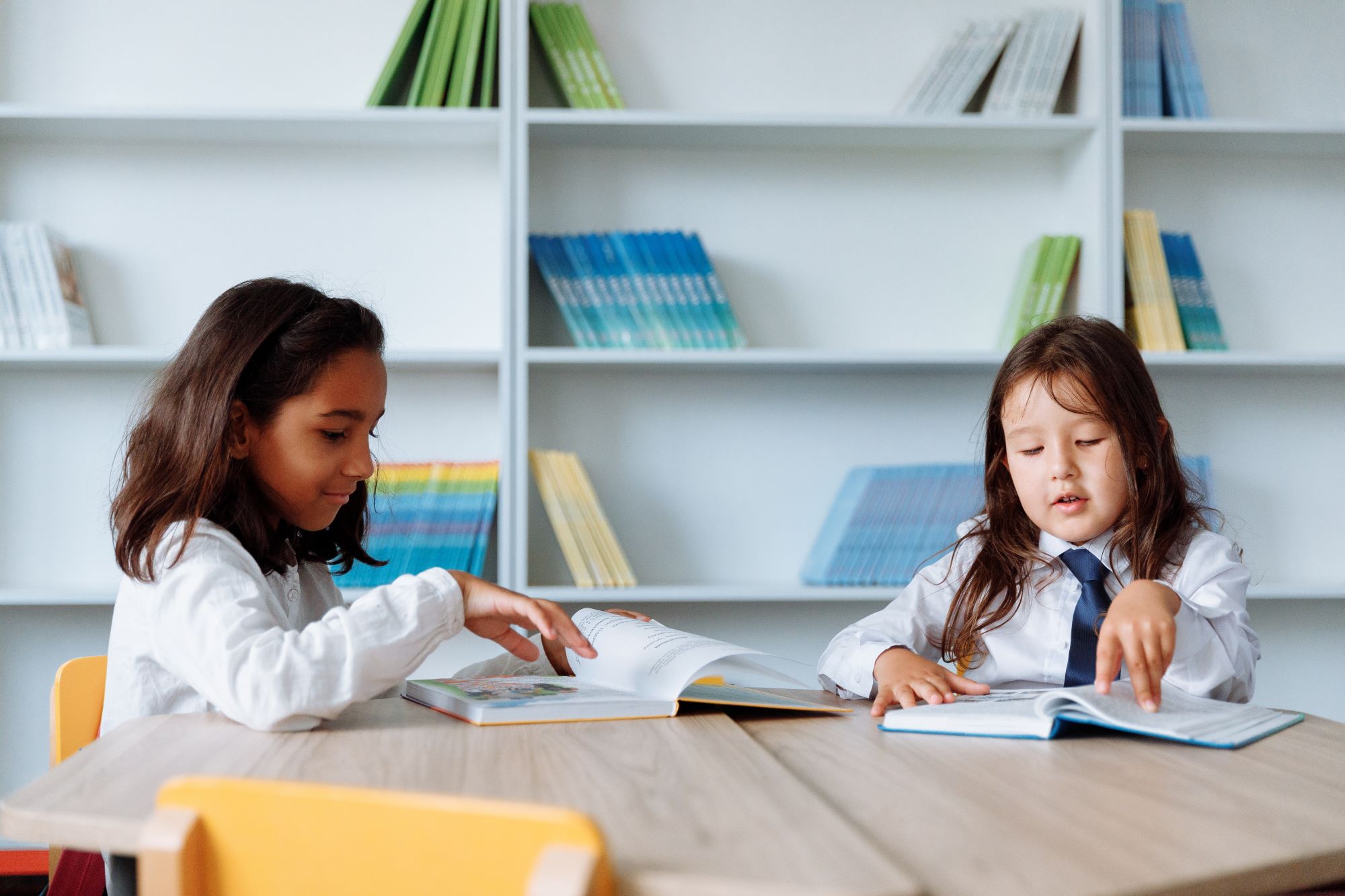 Girls at school book club