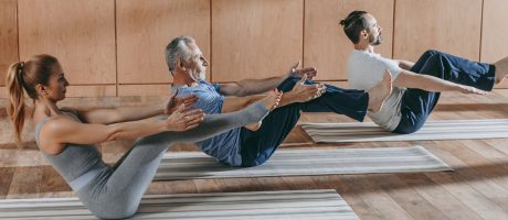 female yoga instructor in a class