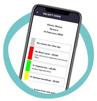 SCOPAY APP DINNER CHOICE IN CIRCLE SCOPAY app DInner Money section