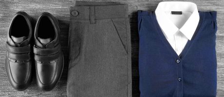 Folded school uniform