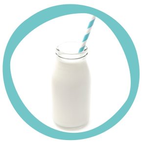 bottle of milk IN CIRCLE